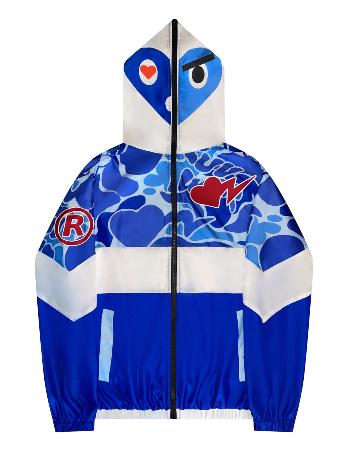 Blue Camo Nylon Full Zip