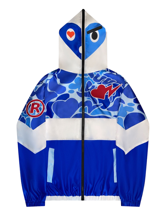 Blue Camo Nylon Full Zip