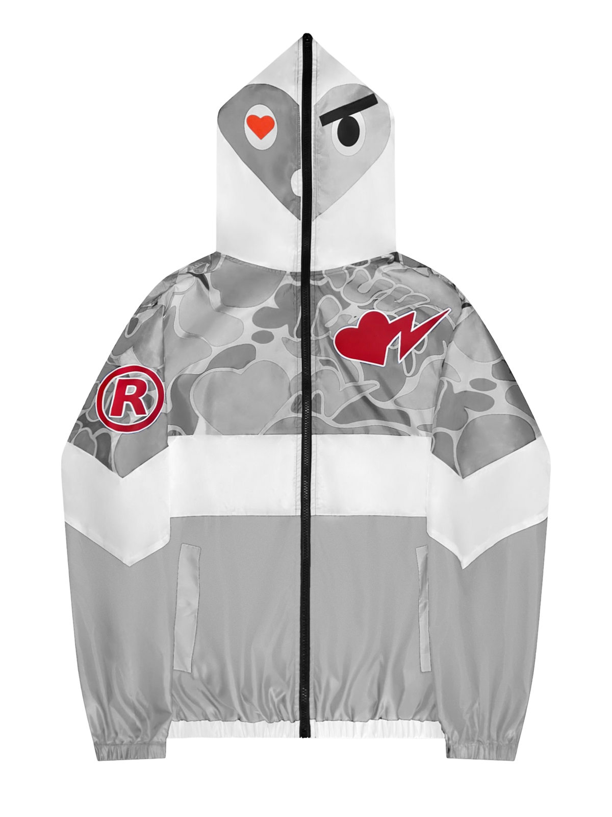 Grey Camo Nylon Full Zip