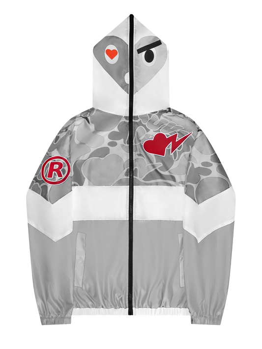 Grey Camo Nylon Full Zip